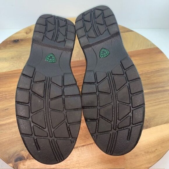 ARIAT Real Ostrich Performance Slip Ons Roper Shoes Cognac Womens US Size 9B - Picture 16 of 16